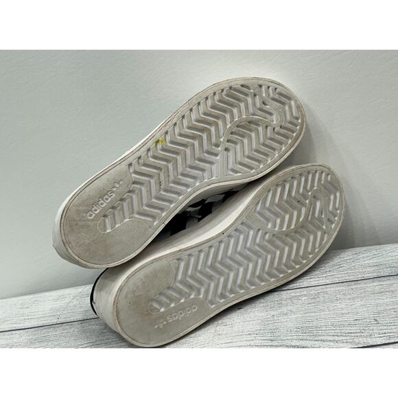 Adidas Womens White Black Leather Superstar Bonega Platform Sneaker Shoes 9.5 - Picture 9 of 12